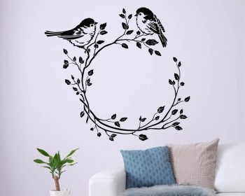Couple Birds Love Heart Branch Wall Sticker Couple Birds Love Heart Branch Wall Sticker
